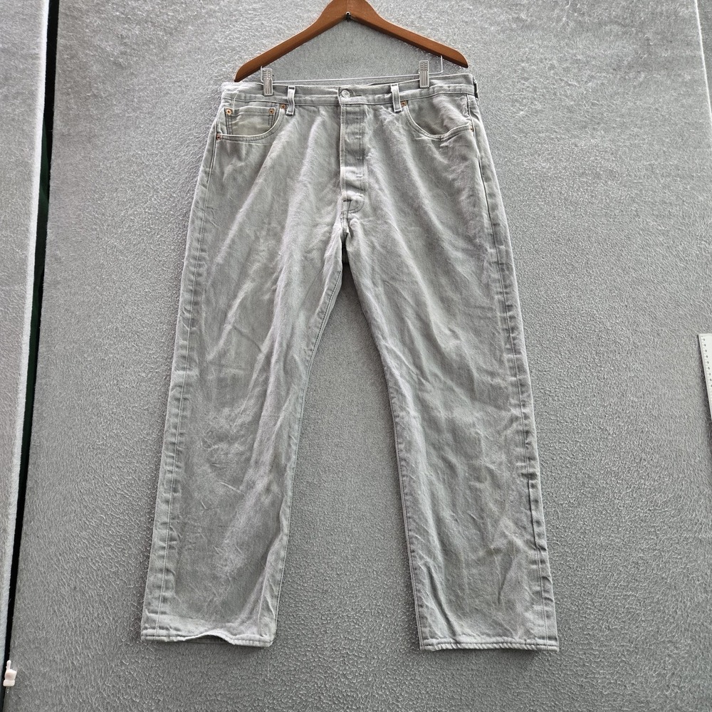 Levi's 501‎ Men Jeans 38X30 Gray Denim Original Fit Straight Leg 28" Inseam